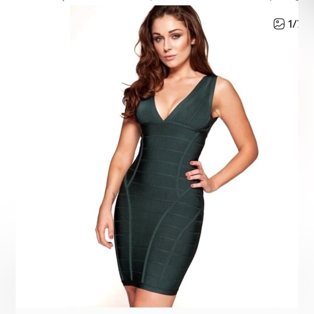 House of CB Jenna evergreen bodycon bandage dress XS